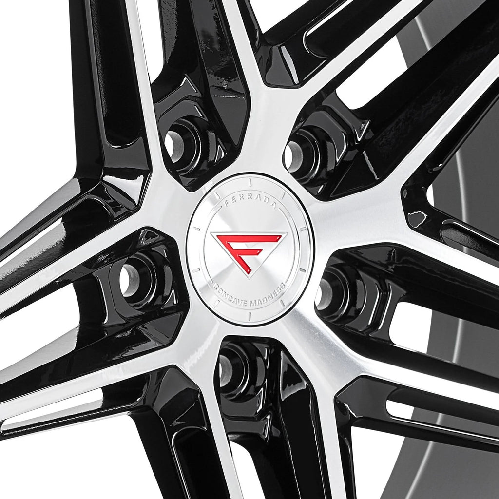 FERRADA - CM1 Black with Machined Face with Chrome Lip