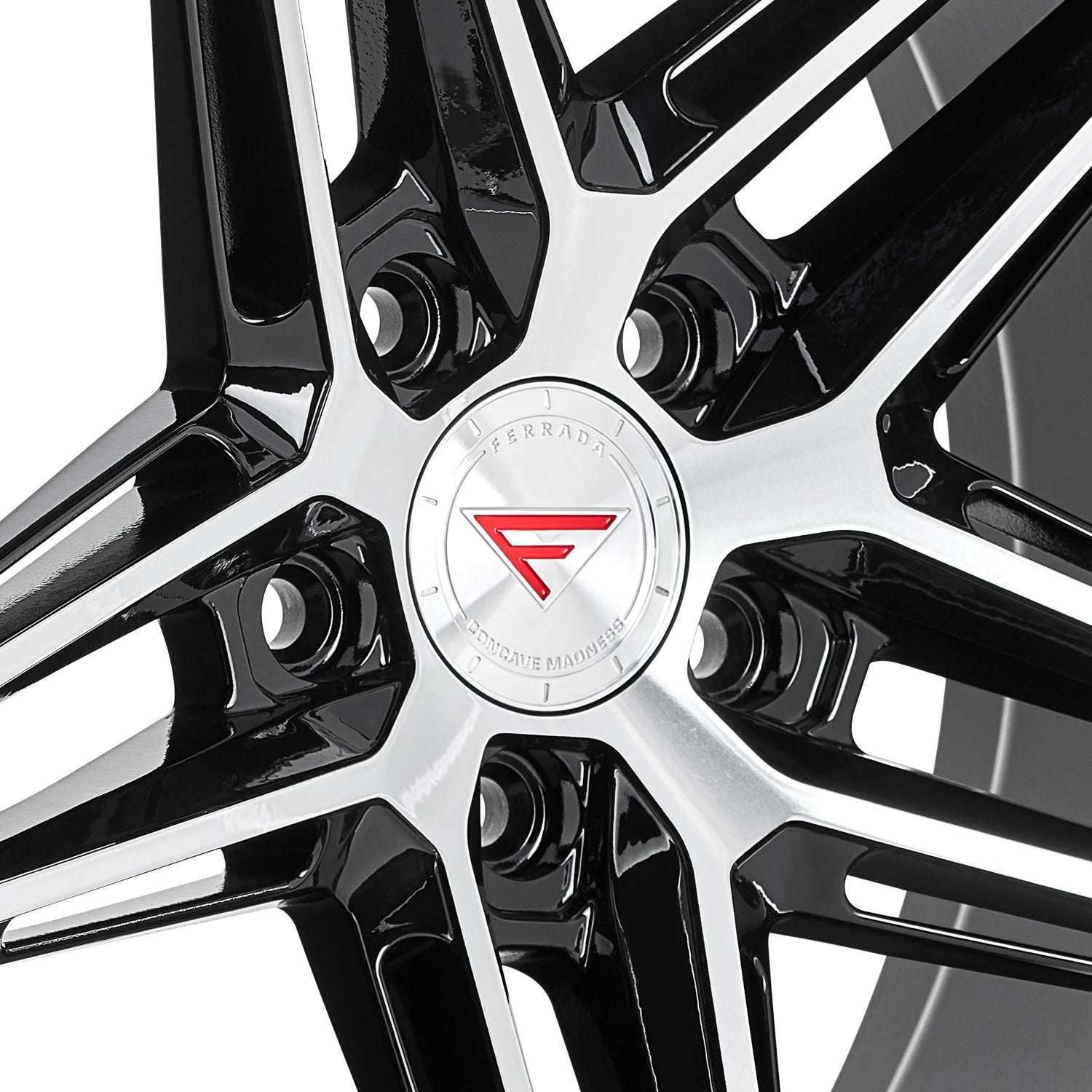 FERRADA - CM1 Black with Machined Face with Chrome Lip