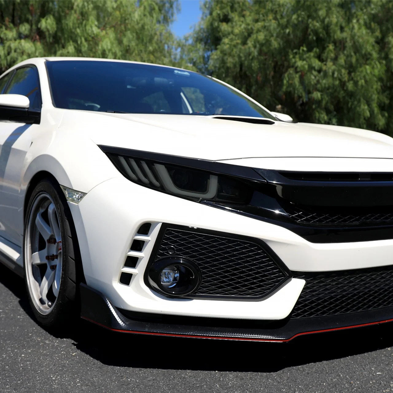 Spyder® - Signature Series Driver and Passenger Side Black LED DRL Bar Projector Headlights with Sequential Turn Signal