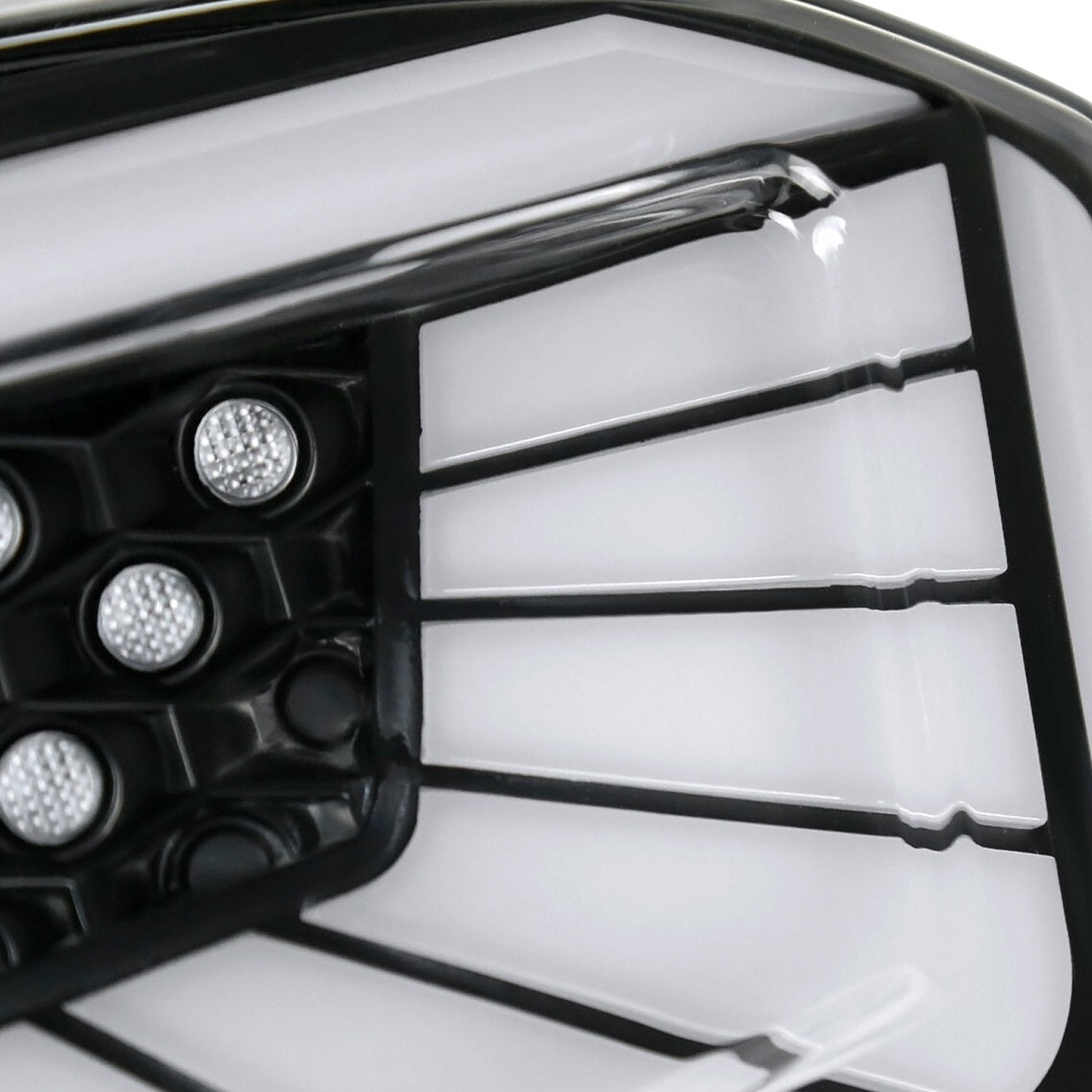 Spec-D -  Side Matte Black Sequential Fiber Optic LED Tail Lights Pair 2018-2022