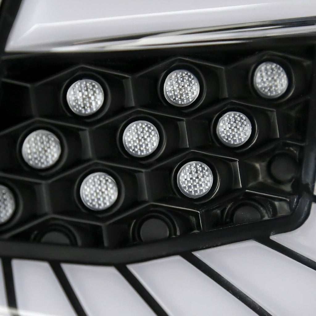 Spec-D -  Side Matte Black Sequential Fiber Optic LED Tail Lights Pair 2018-2022