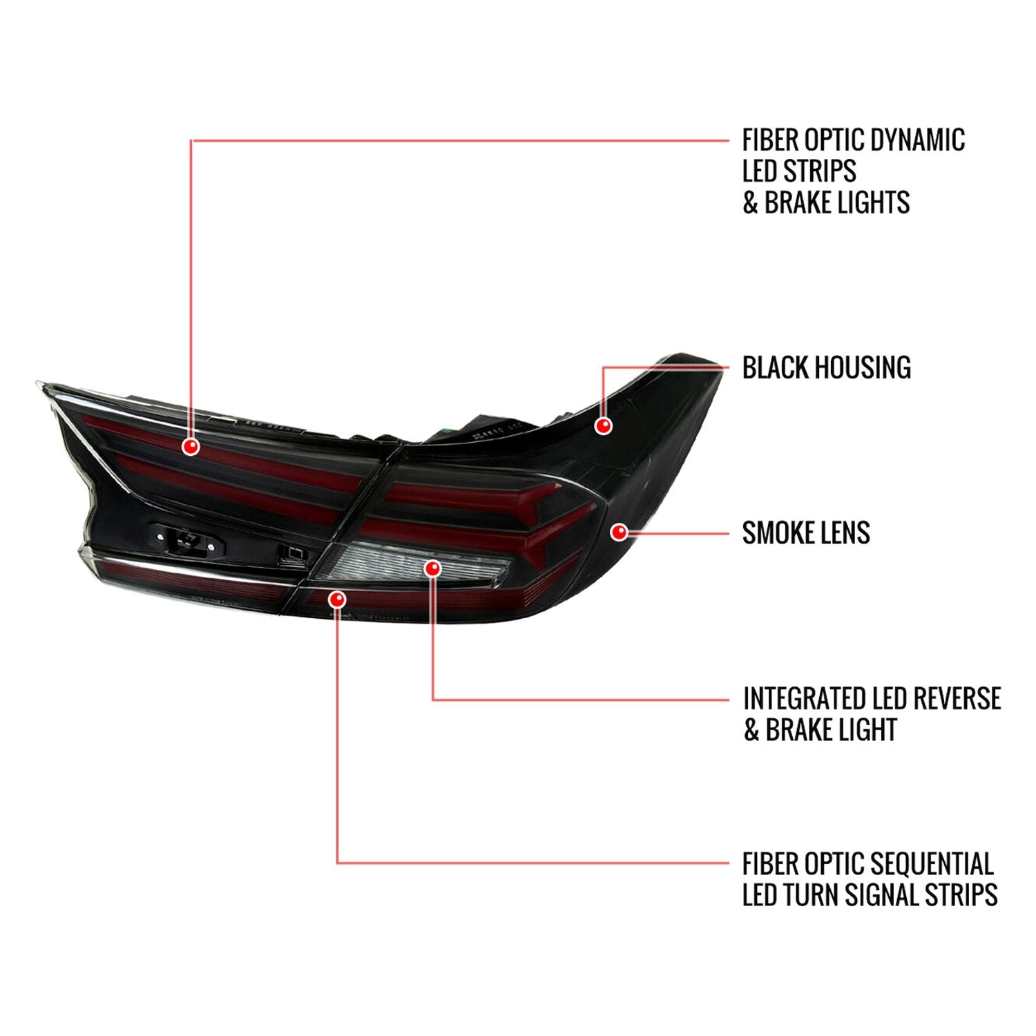 Accord Fibre Optic Leg Tail Lights 2018-2022