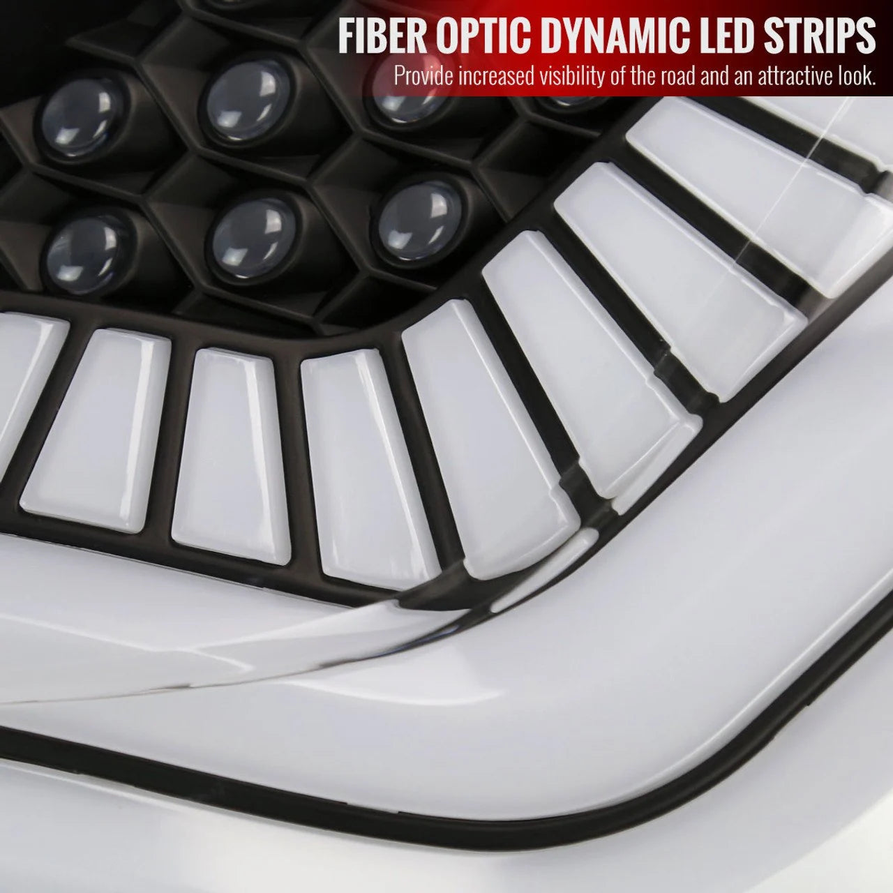 Spec-D® - Driver and Passenger Side Black Sequential Fiber Optic LED Tail Lights
